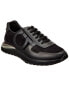 Фото #1 товара Ferragamo Leather & Suede Sneaker Men's Black 8 M