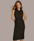 Women's Belted Sleeveless Sheath Dress