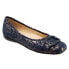 Фото #2 товара Trotters Sizzle Sign T1251-431 Womens Blue Leather Ballet Flats Shoes 7.5