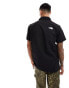 The North Face Murray short sleeve logo pocket shirt in black