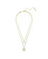 Фото #3 товара Swarovski white, Rhodium Plated or Rose-Gold Tone or Gold-Tone Meteora Layered Pendant Necklace