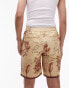 Topman relaxed printed short in stone Серый, W38 - фото #4