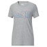 Фото #3 товара Puma Overlay Logo Crew Neck Short Sleeve T-Shirt Womens Size XS Casual Tops 671
