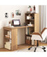 Computer Desk Writing Workstation Office 6-Tier Storage Shelves