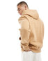 ASOS DESIGN heavyweight oversized hoodie 400gsm in light brown