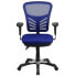 Фото #3 товара Mid-Back Blue Mesh Multifunction Executive Swivel Chair With Adjustable Arms