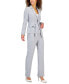 Women's Belted Safari Jacket Pantsuit, Regular & Petite Sizes