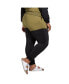 Women's Plus Size Curvy Fit Contrast Blocked Jogger