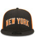 Men's Black New York Knicks 2022/23 City Edition Official 9FIFTY Snapback Adjustable Hat