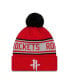 Фото #1 товара Men's Red Houston Rockets Repeat Cuffed Knit Hat with Pom