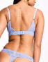 Фото #6 товара ASOS DESIGN Sienna lace built up thong in cornflower blue
