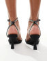 Public Desire Kendra kitten heel embellsihed sandals in black