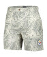 Фото #2 товара Men's Gray Pittsburgh Steelers Sandwashed Monstera Print Amphib Shorts