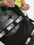 ASOS DESIGN smiley collab nylon printed tote bag in black