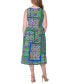 Фото #3 товара Print Sleeveless Pleated Pocket Midi Dress