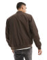 ASOS DESIGN lightweight bomber jacket in brown Коричневый, 2XS - Chest 34 - фото #4