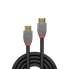 Lindy 1m High Speed HDMI Cable - Anthra Line - 1 m - HDMI Type A (Standard) - HDMI Type A (Standard) - 4096 x 2160 pixels - 18 Gbit/s - Black - Grey