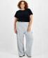 ფოტო #1 პროდუქტის Trendy Plus Size Cargo Sweatpants