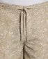 ფოტო #3 პროდუქტის Men's Tonal Tropical-Print Linen Blend 9" Drawstring Shorts