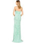 ფოტო #2 პროდუქტის Women's Body Con V-Neck Beaded Gown