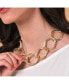 ფოტო #3 პროდუქტის Women's Gold Metallic Chain-link Necklace