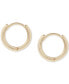 ფოტო #4 პროდუქტის Gold-Tone Mauve Enamel Hoop Earrings Set