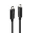 Фото #3 товара Lindy 1m Thunderbolt 3 Cable, Passive, Male, Male, 1 m, Black, 20 Gbit/s, 60 W