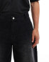 ASOS DESIGN barrel jeans in washed black