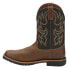 Фото #3 товара Justin Boots Fireman Square Toe Cowboy Mens Black, Brown Casual Boots GR9062