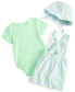 Фото #1 товара Baby Boys Palm Springs T-Shirt, Shortall & Hat, Created for Macy's