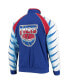 ფოტო #4 პროდუქტის Men's Mitchell & Ness Blue New Jersey Nets Hardwood Classics Authentic Warm-Up Raglan Full-Zip Jacket