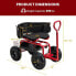 Фото #2 товара Rolling Garden Cart Height Adjustable Scooter with Swivel Seat & Tool Storage
