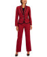 ფოტო #1 პროდუქტის Women's Houndstooth Framed Double-Button Jacket & Straight-Leg 2-Pc. Pantsuit