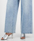Фото #5 товара Women's High Rise Studded Wide Leg Jeans