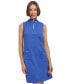 Women's Split-Neck Jacquard Shift Dress