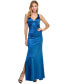 Juniors' Glitter Lace-Up-Back Gown