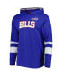 Фото #3 товара Men's Royal, White Buffalo Bills Alex Long Sleeve Hoodie T-shirt