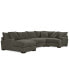Фото #1 товара Rhyder 4-Pc. 80'' Fabric Sectional Sofa with Chaise, Created for Macy's
