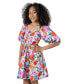 ფოტო #3 პროდუქტის Big Girls Floral-Print Baby-Doll Dress