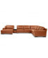 Фото #6 товара Darrium 5Pc Leather Sectional with Console, Created for Macy's