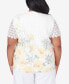 Фото #2 товара Plus Size Charleston Short Sleeve Floral Lace Top with Detachable Necklace