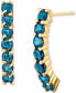 ფოტო #1 პროდუქტის Blue Topaz Curved Drop Earrings (1-1/2 ct. t.w. ) in 14k Gold