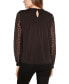 Фото #2 товара Black Label Women's Sequin Embellished Smocked Top