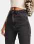 Фото #3 товара Stradivarius cotton slim mom jean with stretch in black