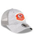 Фото #3 товара Men's Heather Gray Kansas City Chiefs 2023 AFC West Division Champions Locker Room Trophy Collection Trucker 9FORTY Adjustable Hat