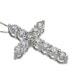 ფოტო #2 პროდუქტის Diamond Cross 18" Pendant Necklace (2 ct. t.w.) in 14k White Gold