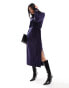 & Other Stories merino wool knitted belted midi dress in dark blue Синий, XS - EU 32-34 - фото #2