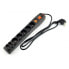 Фото #3 товара Power strip with protection Acar P7 black - 7 sockets - 1,5 m