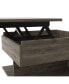 Luanda Lift Top Coffee Table, Casters, One Shelf - Dark Brown