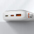 Фото #10 товара Внешний аккумулятор Baseus Qpow 10000mAh с встроенным кабелем USB Typu C 22.5W Quick Charge, белый